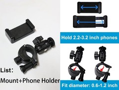 Hocoder Phone Holder for Mic Stand Clamp Single – Holder, Black