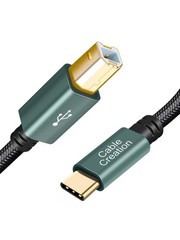 USB B to C 6.6 FT Printer Cable, MIDI Cable, Nylon Braided USBB to C Cord for…