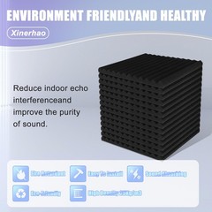 54 Pack Acoustic Foam Panels1 X 12 X 12Inches，noise absorption and reduction …
