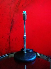 Vintage 1980’s microphone desk stand w Atlas adapters, cable & XLR connection