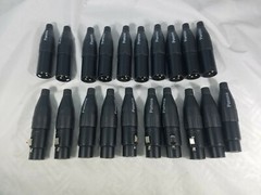 10 Male and 10 Female 3 Pin Gold Contacts XLR Mic Plug Audio Cable Connector