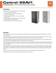 JBL Control 29AV-1 300W 8 inch Indoor/Outdoor Speaker – Black Monitor