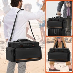 DJ Cable File Bag with Adjustable Dividers, 15.6“ Laptop Sleeve, Travel Musi…