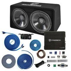 PRORECK PR-122M Complete 1500W Dual 12″ Car Subwoofer Amplifier