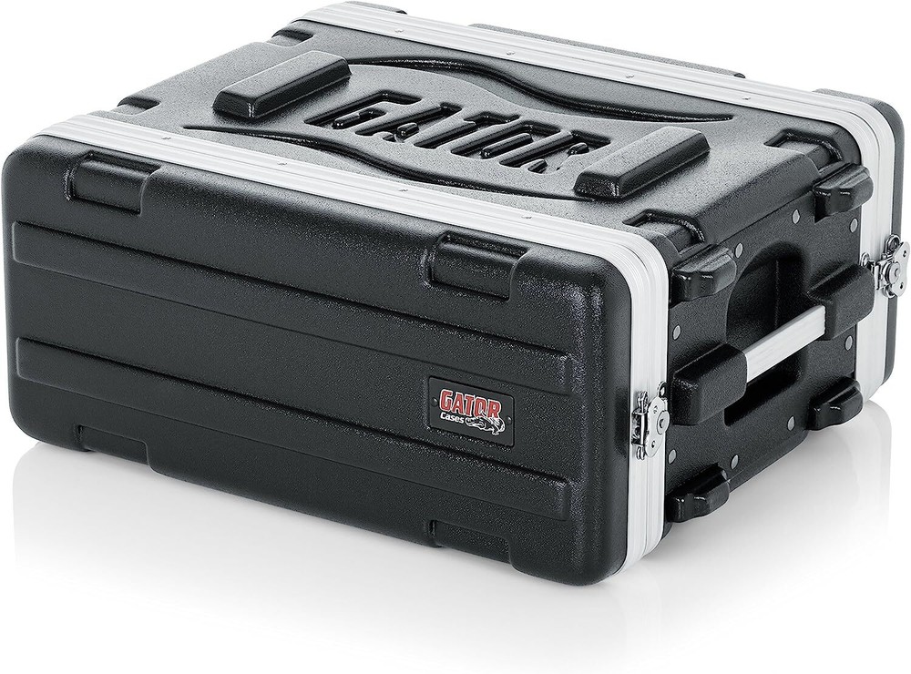 Gator Molded 4U Rack Case with Heavy Duty Latches; Shallow 14.25″ depth (GR-4S)