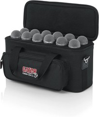 Gator GM-12B Padded Microphone Carry Bag with Foam Drops for Up To 12 Wired Micr