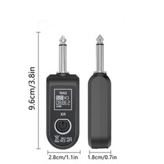 Dynamic Range 110dB Wireless Guitar XLR Transmitter Receiver System 30-50m Black