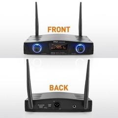 Pyle PDWM1988B Compact UHF Wireless Microphone System, Digital Mic Receiver