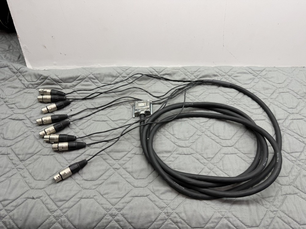 Redco TGS-8 12’ DB25 to 8 XLR Female Audio Snake Cable Neutrik Connectors