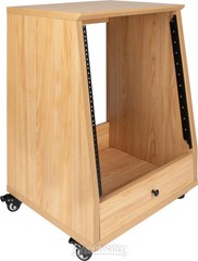 Gator Frameworks Elite Series Angled 12U Studio Rack – Natural Maple Matte
