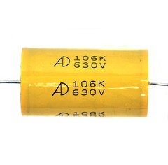 2pc MPT Metallized Polypropylene Film Capacitor 106 10uF 630V K ±10% Axial AID