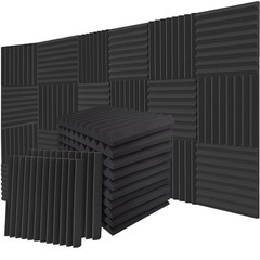 6-24- 96 x Acoustic Foam Panels Studio Noise Soundproofing Wall Tiles 12*12 inch