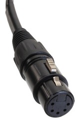 1ft XLR 5-Pin 1-Female to XLR 5-Pin 2-Male Y-Splitter Cable