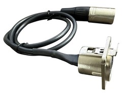 XLR Pass Through Cable No Solder 2-Pack for Pro Audio Installations