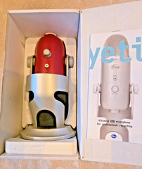 Blue Yeti USB Microphone – Red – PC Mac Gaming Recording Streaming Podcast w/Box