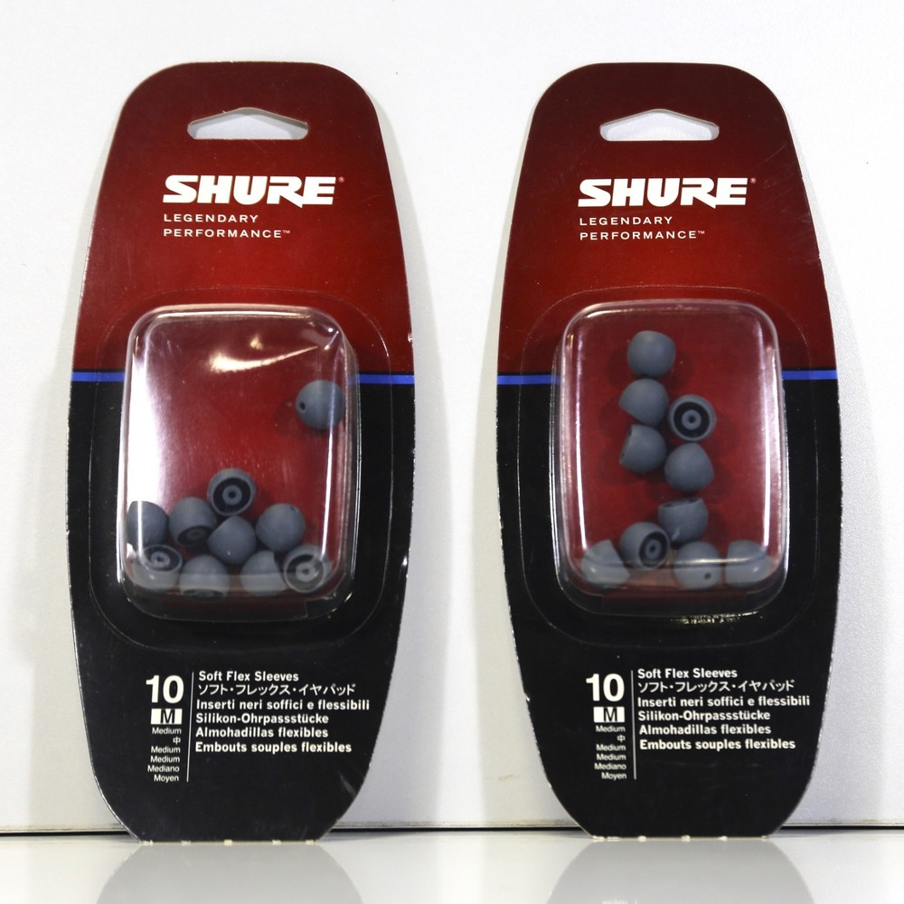 Shure Silicone Flex Sleeves for Shure Isolating Earphones Medium 5 Pairs 2 Packs