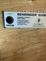 Behringer Eurorack UB802 Ultra-Low Noise 8-Input 2-Bus Audio Mixer No Pow Suppl