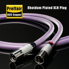 Pair 8N OCC Pure Copper Balanced XLR Cable Carbon Fiber Plug Interconnect Cord