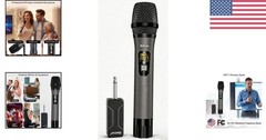 Durable UHF Wireless Karaoke Microphone with Mute Function and Signal Display