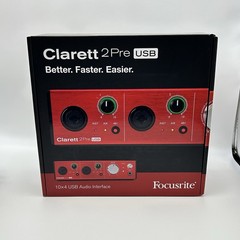 Focusrite Clarett 2Pre USB-C Audio Interface with Power Adapter and USB-C Cable