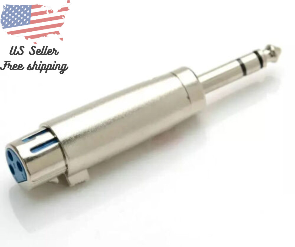 XLR Female Plug To 1/4 inch 6.35mm Male Plug TRS Audio Cable Adapter Connector