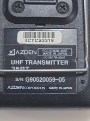 AZDEN 310UPR UHF Receiver 35BT UHF Transmitter Diversity Wireless System ECM-NV1