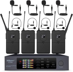Hiberr YU-40 Wireless Microphone Lapel/Headset Mic System 4CH UHF *6941B3B