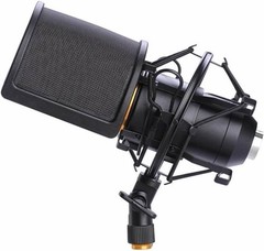 Microphone Shock Mount with Pop Filter Mic Anti-Vibration Suspension Shock Mo…