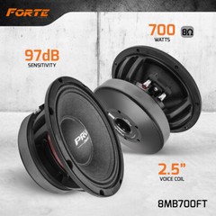 4x PRV Audio 8MR400-NDY Neodymium 8″ Midrange Loudspeakers 400W 8 Ohms 8MR Neo