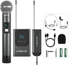 Phenyx Pro Dual Digital Wireless Microphone System PDP-2-1H1B – NEW