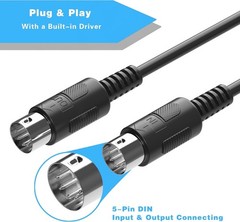 High-Speed MIDI to USB Converter – Plug & Play with LED Indicators for Easy Use
