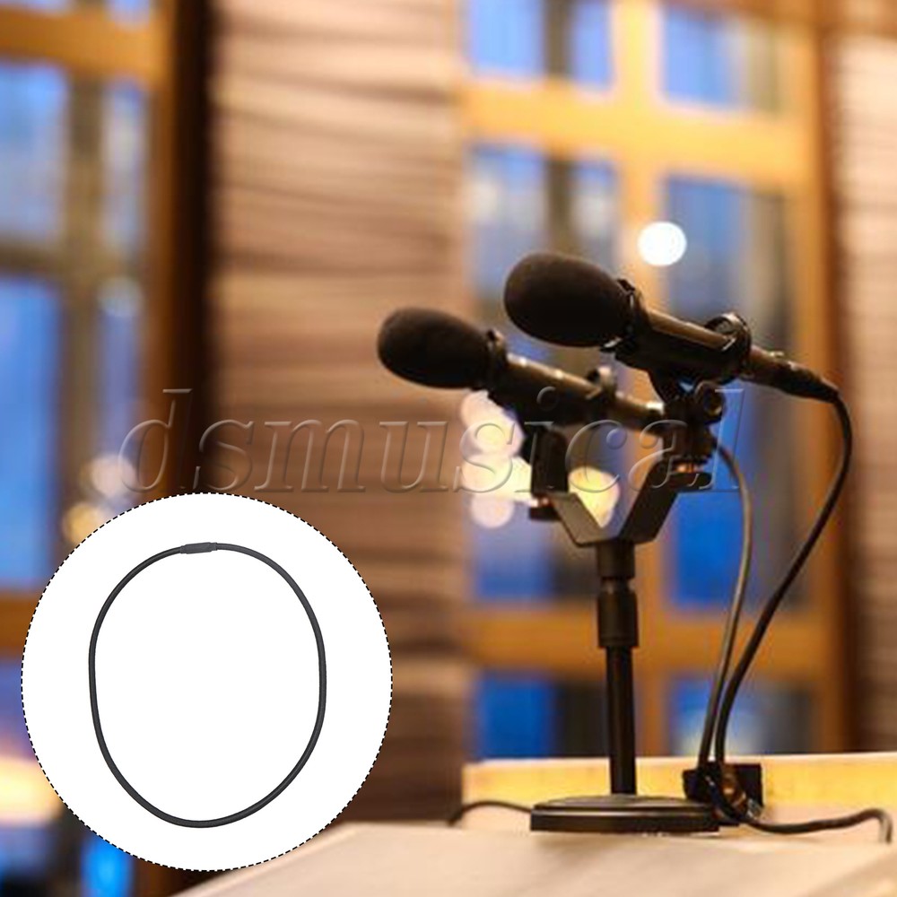 10 Pcs Black Microphone Shock Mount Rubber Rings 20.5inch x 0.12inch