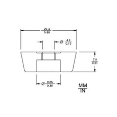 Sixteen Pack Penn Elcom 9120 Rubber Cabinet Foot 0.88″ Dia x 0.31″ H Heavy-duty