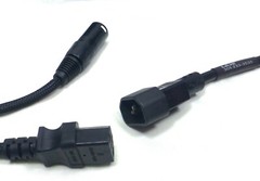 LASE 1.8″ FT AC Power Cable Y Splitter IEC320-C14 to IEC320-C13 & Nema NR5-15R