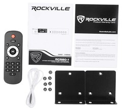 Rockville Commercial Amplifier+3) Black Pendant Speakers For Restaurant/Bar/Cafe