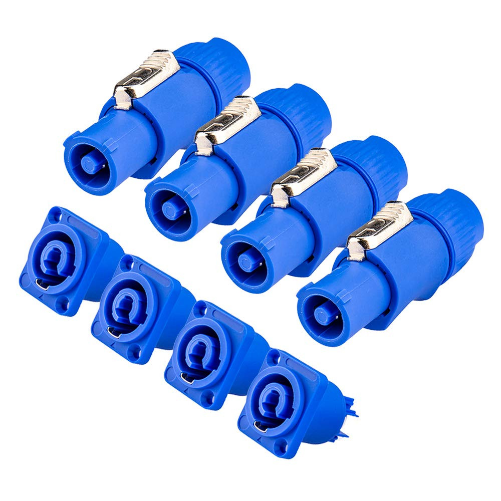 4Pack Neutrik Nac3Mpa Powercon Adapter Powercon in Connector to Powercon Panel