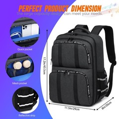 GOTECH Audio Mixer Travel Case Bag, DJ Mixer Storage Backpack Compatible with…