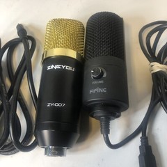 Microphone Lot (2) And Wind Screen. Zingyou (AV) & Fifine (USB)