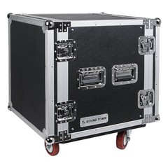 Sound Town 12U Rack Case,12 Space 21” Depth Plywood Metal Corners (STRC-12UW)