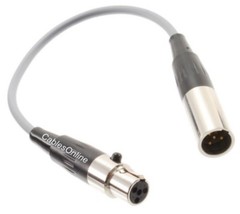 Mini XLR 4-Pin Female to Mini XLR 4-Pin Male Pro Audio Cable