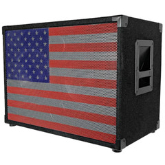 2×10 Bass Guitar 4 Ohm Speaker Cabinet with Interchangeable USA Flag Grille