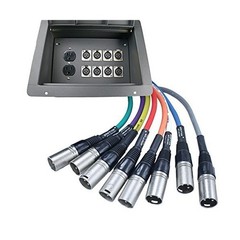 Pro Audio Stage Recessed Floor Box with 110v Electric and XLR Connections (8 …
