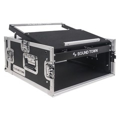 Sound Town 4U Rack Road Case 11U Slant Mixer Top 20“ Rackable Depth (STMR-4U)