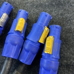 Lex A5025 Adapter Neutrik Powercon True1 Male to Blue power cable 1 ft Lot Of 5