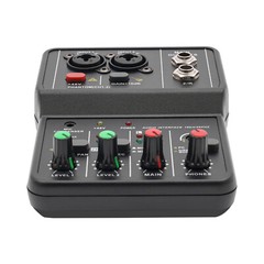 2 Channel Audio Mixer Usb Dj Sound Mixing Console Amplifier Studio Live Party