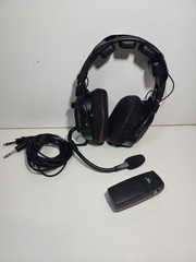TELEX ECHELON aviation headphones w/ microphone headset 3 plug untested +C-57a