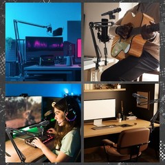 2 PCS Boom Mic Arm Desk Microphone Stand 3/8 Inch Screw Mount Clamp Podcast