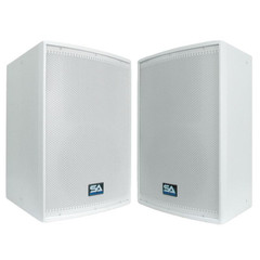 Seismic Audio 15″ Passive PA Speaker Pair White Church Install Arctic-15