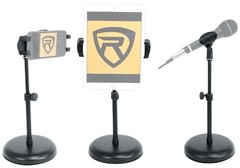 Rockville iStand 7 iPad/iPhone/Smart Phone/Tablet Adjustable Kick Drum Mic Stand
