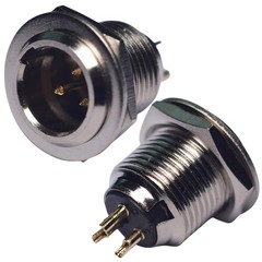 CESS 3-Pin Mini XLR Cable Male #04: Socket,3-Pin,2-Pack, Silver